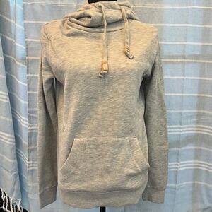 10 Tree Pullover Hoodie‎ Kangaroo Pocket Drawstring Heathered Gray Sweatshirt